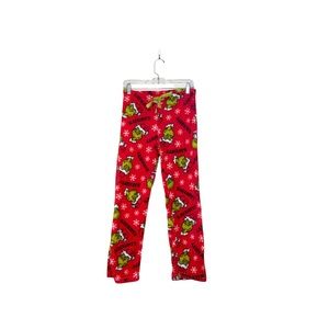 Dr. Seuss The Grinch Red Holiday Sherpa Pajama Pants Sz S